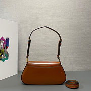 Prada Cleo patent leather shoulder bag in brown color 24x11x4 cm - 3