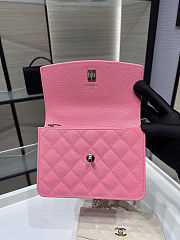 Chanel 25C Mini Flap Bag in pink lambskin leather 14x18x3 cm - 3