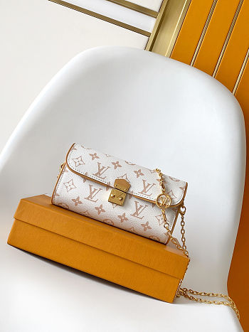 Louis Vuitton Pochette Camille bag in the Monogram Dune coated canvas 11x6x20.5 cm