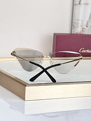 Cartier Panthère rimless cat-eye metal sunglasses - 5