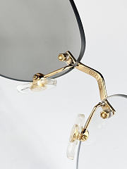 Cartier Panthère rimless cat-eye metal sunglasses - 4