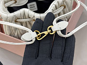 Miu Miu Matelassé nappa leather pouch in white 14x16x7.5 cm - 3
