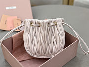 Miu Miu Matelassé nappa leather pouch in beige 14x16x7.5 cm - 5