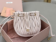 Miu Miu Matelassé nappa leather pouch in beige 14x16x7.5 cm - 6