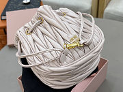 Miu Miu Matelassé nappa leather pouch in beige 14x16x7.5 cm - 4