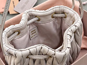Miu Miu Matelassé nappa leather pouch in beige 14x16x7.5 cm - 2