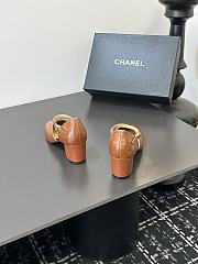 Chanel slingback heels in a brown color  - 6