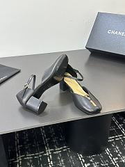 Chanel slingback heels in a black color - 2