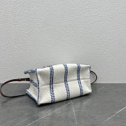 Celine Small Cabas Thais tote bag in white and blue 26×19×13 cm - 6