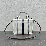 Celine Small Cabas Thais tote bag in white and blue 26×19×13 cm - 3