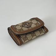 Gucci Blondie GG canvas card case in beige and dark brown 11x9 cm - 6