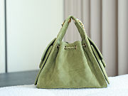 Chanel 25 hobo bag in khaki suede with antique gold hardware 30x26x14 cm - 6