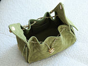 Chanel 25 hobo bag in khaki suede with antique gold hardware 30x26x14 cm - 3