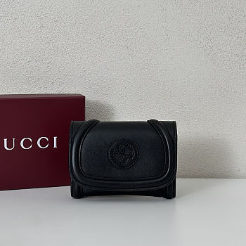 Gucci Blondie leather card case in black color 11x9 cm
