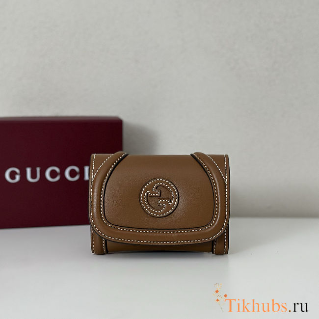 Gucci Blondie leather card case in brown color 11x9 cm - 1