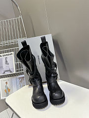 Balenciaga Venom high leather combat boots in black - 6
