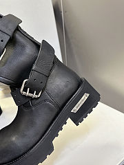 Balenciaga Venom high leather combat boots in black - 5