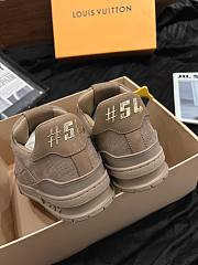 Louis Vuitton LV Trainer sneakers in a brown suede - 4