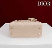 Dior Small Lady Dior My ABCDior Bag in beige lambskin 20x16.5x8cm - 6