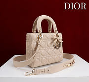 Dior Small Lady Dior My ABCDior Bag in beige lambskin 20x16.5x8cm - 5