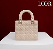 Dior Small Lady Dior My ABCDior Bag in beige lambskin 20x16.5x8cm - 4