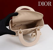Dior Small Lady Dior My ABCDior Bag in beige lambskin 20x16.5x8cm - 3