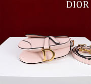 Dior mini Saddle Bag with Strap Powder Pink 19.5*16*6.5cm - 6