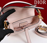 Dior mini Saddle Bag with Strap Powder Pink 19.5*16*6.5cm - 3