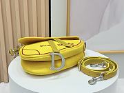 Dior Saddle Bag with Strap Yellow and Red Book Cover Embroidery 24×16×18cm - 6