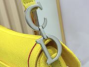Dior Saddle Bag with Strap Yellow and Red Book Cover Embroidery 24×16×18cm - 4
