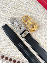 Salvatore Ferragamo reversible men's belt in black leather 35 mm - 2