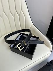 Saint Laurent Cassandre belt with a gold-tone buckle 3.0 cm - 1