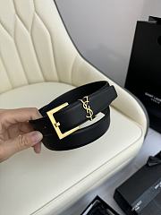 Saint Laurent Cassandre belt with a gold-tone buckle 3.0 cm - 6