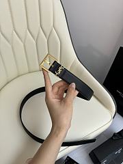 Saint Laurent Cassandre belt with a gold-tone buckle 3.0 cm - 5