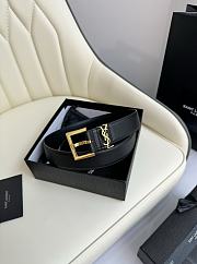 Saint Laurent Cassandre belt with a gold-tone buckle 3.0 cm - 3