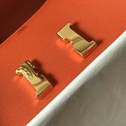 Hermès Constance 18 bag, featuring orange leather with gold hardware  - 4