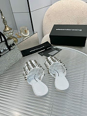 Alexander Wang Women's Rexa Cage Slides in white - 5