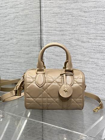 Dior Groove 20 Bag in Biscuit Macrocannage Calfskin 20.5x13.5x12 cm