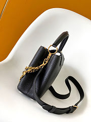 Louis Vuitton Capucines BB handbag Taurillon leather in black color with accessory 27x17.3x9 cm - 5
