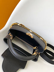 Louis Vuitton Capucines BB handbag Taurillon leather in black color with accessory 27x17.3x9 cm - 3