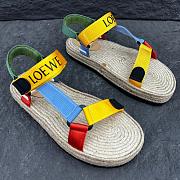 Loewe Paula's Ibiza Logo-Embroidered Colour-Block Webbing Platform Sandals - 3