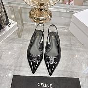Celine Alma Triomphe slingback flats in black - 1