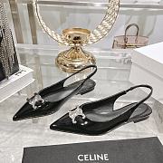 Celine Alma Triomphe slingback flats in black - 2
