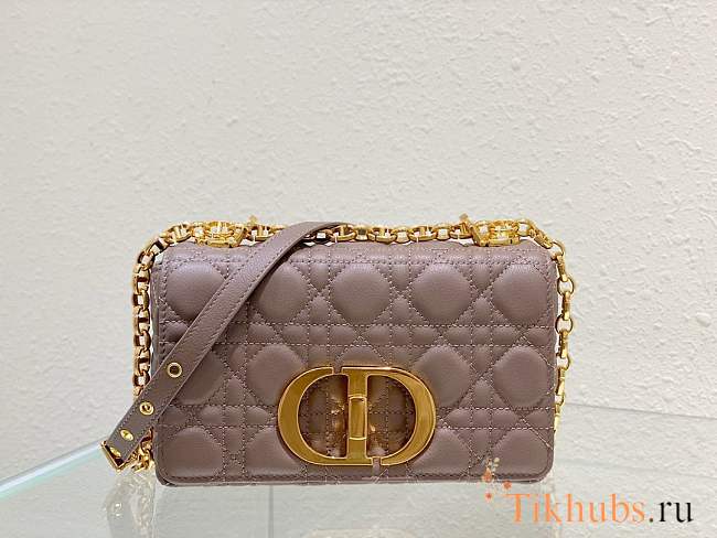 Christian Dior Small Bag Calfskin Cannage Caro In Taupe Color Size 20 cm - 1