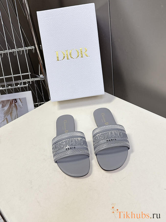 Christian Dior Dway slides in gray - 1