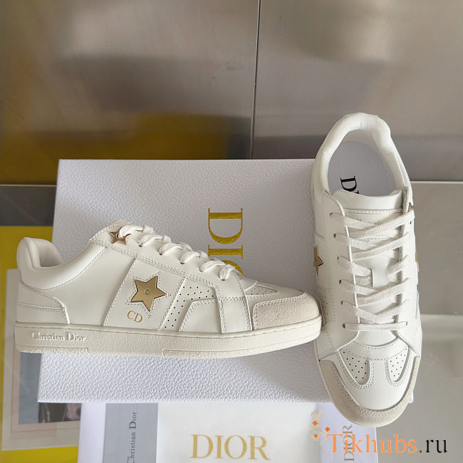 Christian Dior Star sneakers in white calfskin and suede calfskin - 1