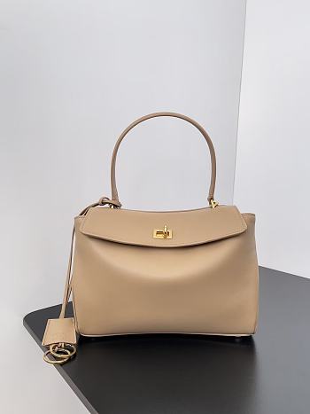 Balenciaga Rodeo Mini leather handbag in latte 29x20x10cm