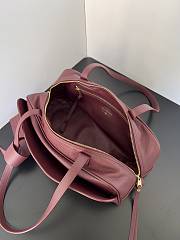 Balenciaga Carrie Bowling Bag in dark burgundy leather 31x12x12 cm - 6