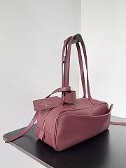 Balenciaga Carrie Bowling Bag in dark burgundy leather 31x12x12 cm - 5