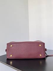 Balenciaga Carrie Bowling Bag in dark burgundy leather 31x12x12 cm - 2